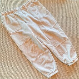 Aritzia TNA Cozy Fleece Jogger Sweatpants Cream Lounge Pants XL